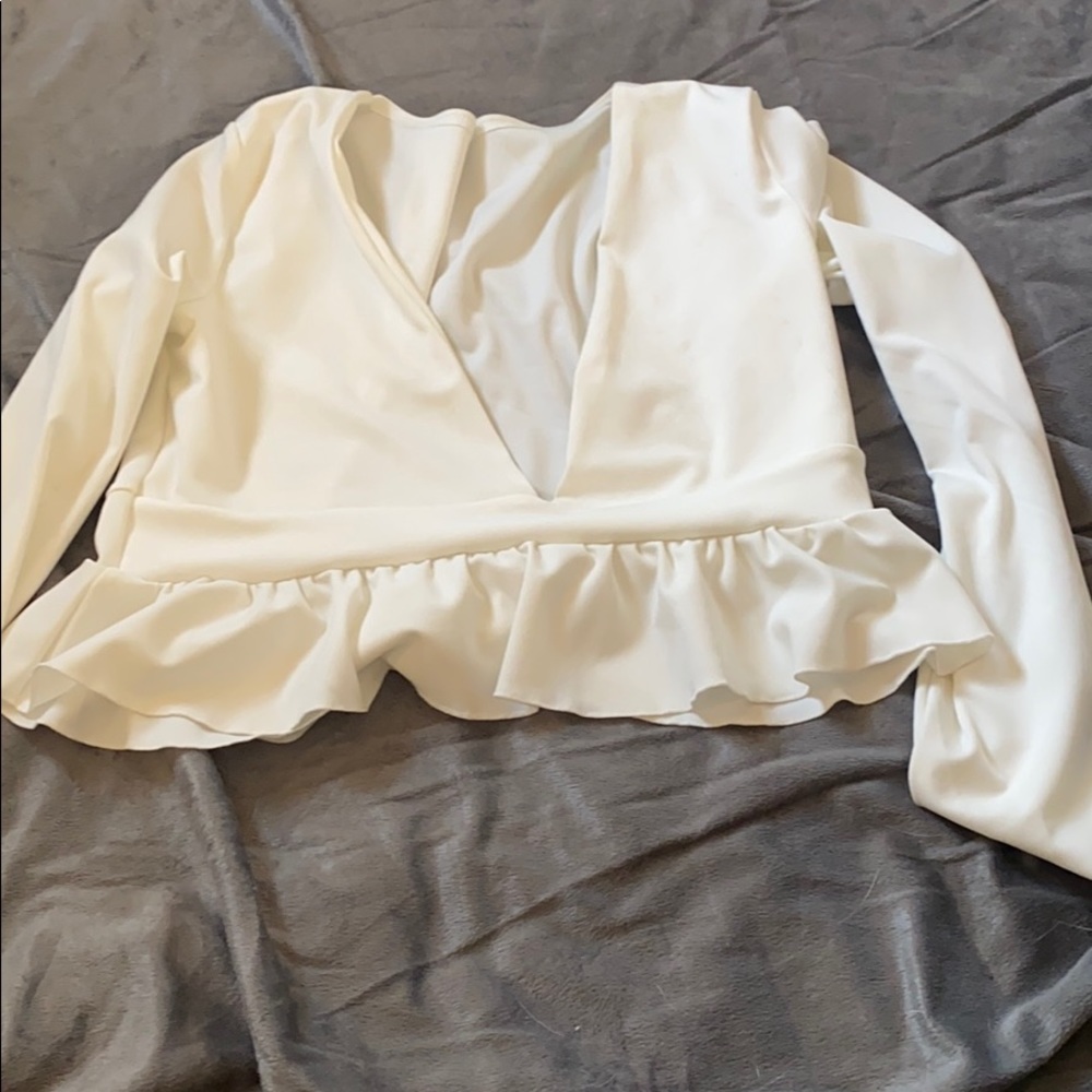 White crop top